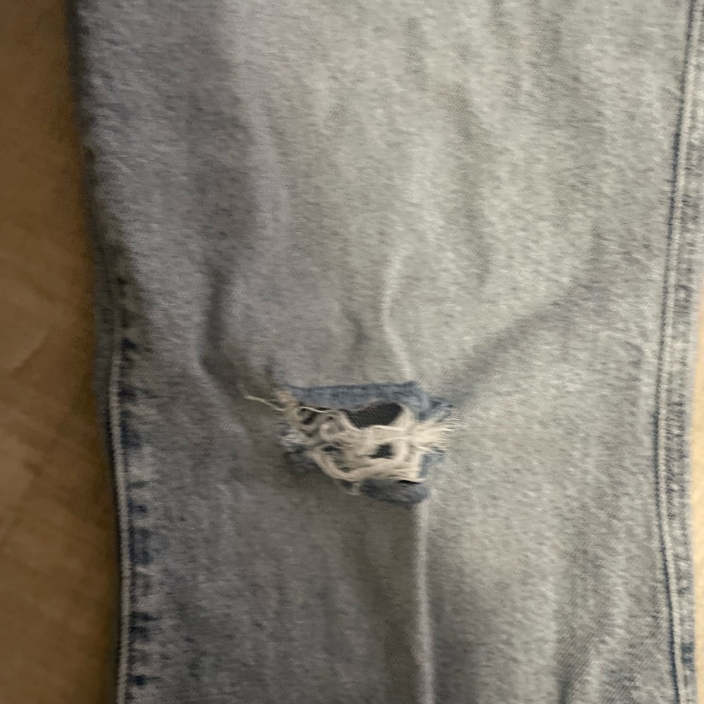 Express two tone destructed flare jeans size 6 - Picture 7 of 12